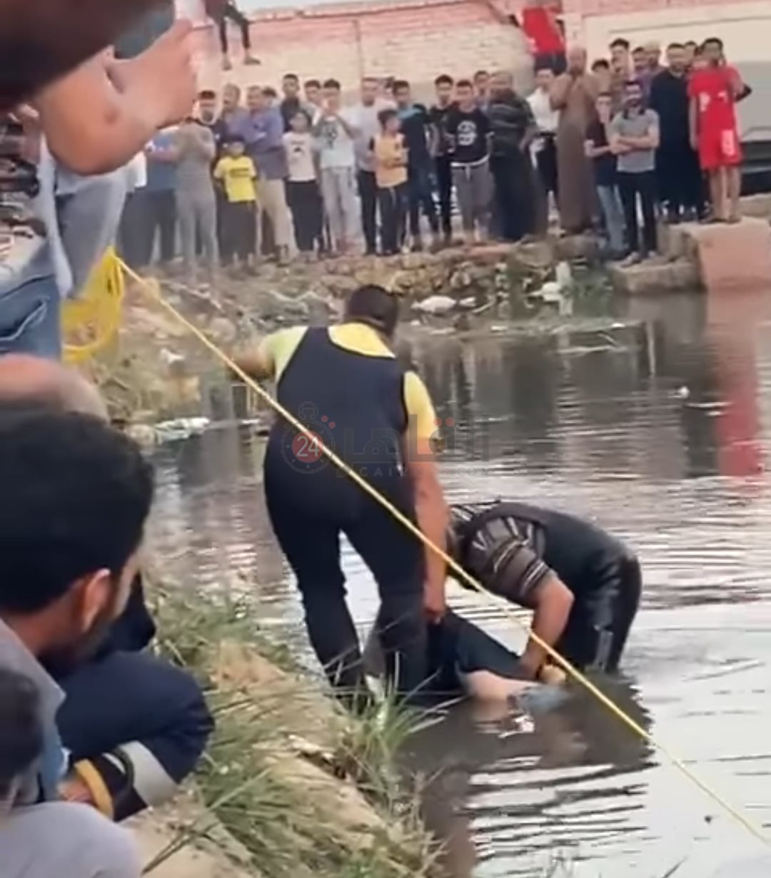 انتشال جثة الطفل الغريق 01