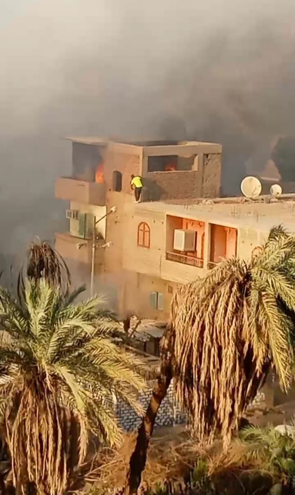 حريق منطقة الكرنك بالأقصر 