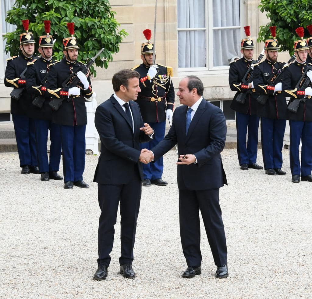 الرئيس السيسي ونظيره الفرنسي