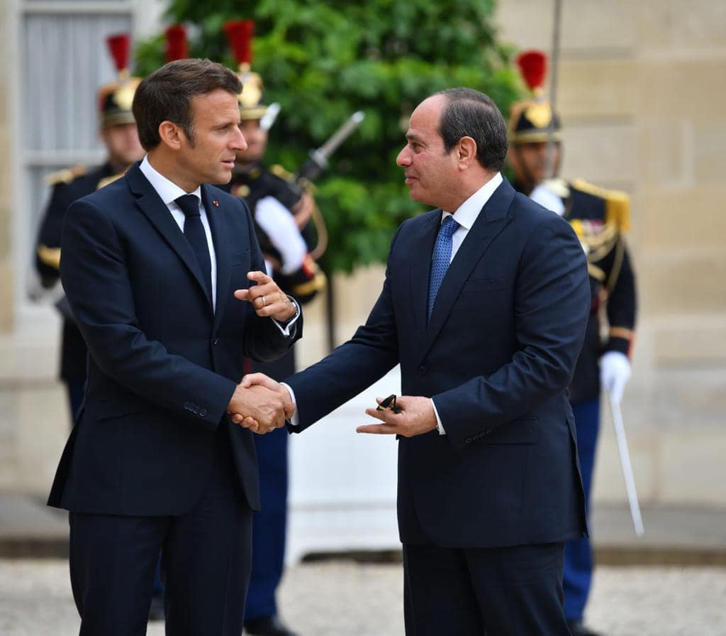 الرئيس السيسي ونظيره الفرنسي