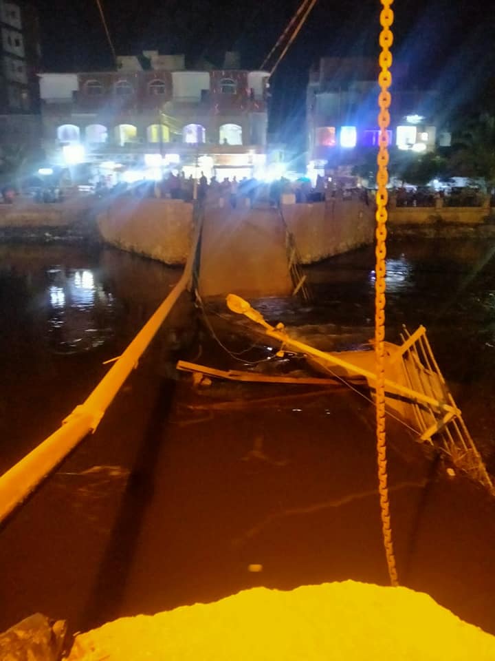 موقع انهيار كوبري مشاه في ترعة بالشرقية 02