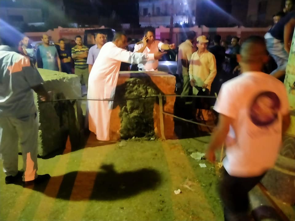 موقع انهيار كوبري مشاه في ترعة بالشرقية 04