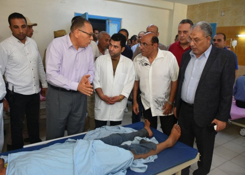محافظ الشرقية يزور مصابي حادث قطار فاقوس 1
