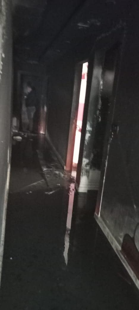 حريق شقة دواجن حلوان 