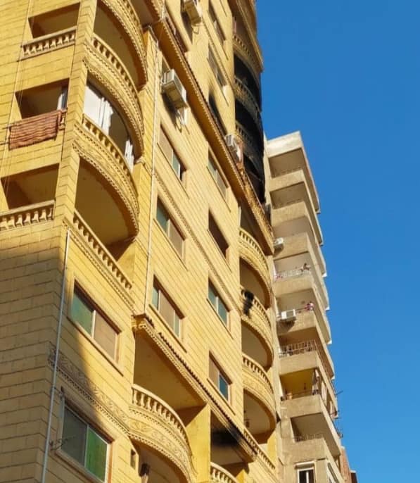 حريق شقة دواجن حلوان 