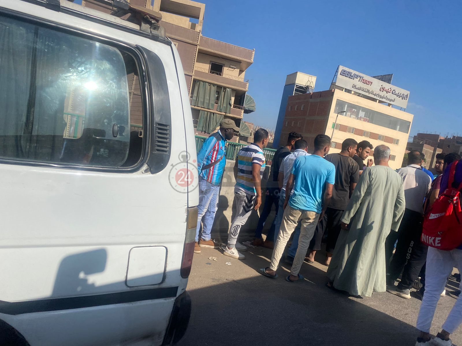 جانب من إصابة فتاة أعلى الطريق الدائري