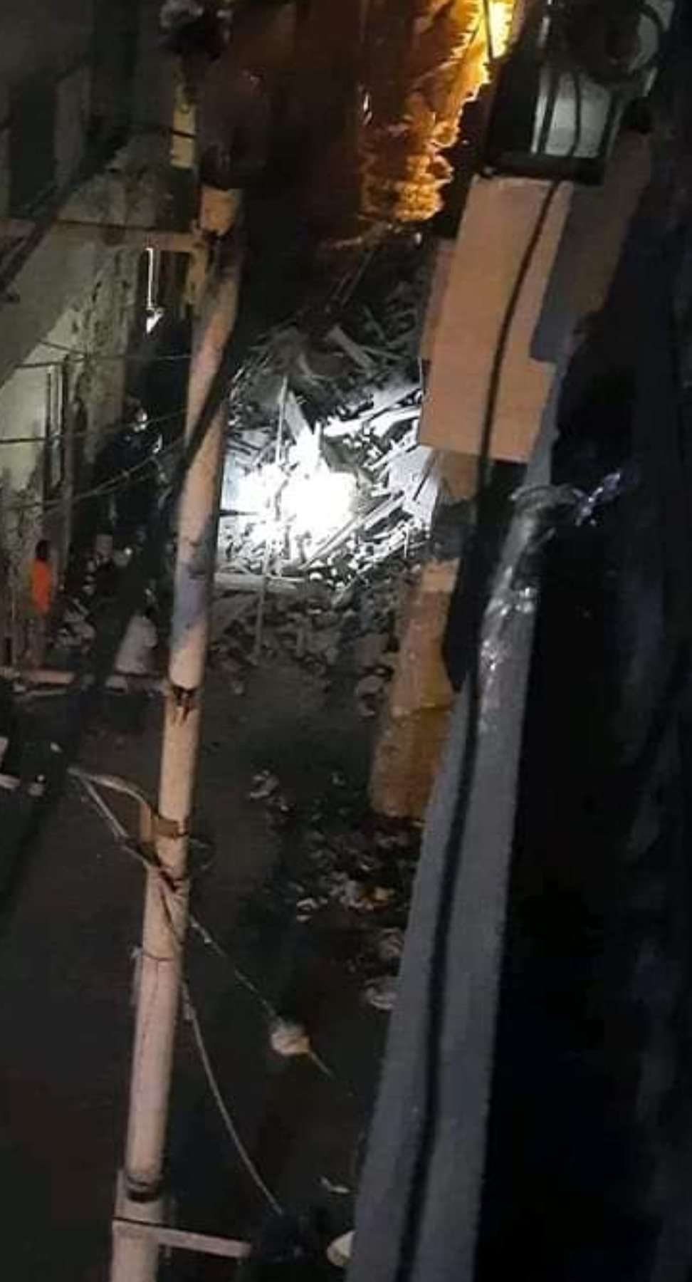 انهيار منزلين في الزقازيق 01