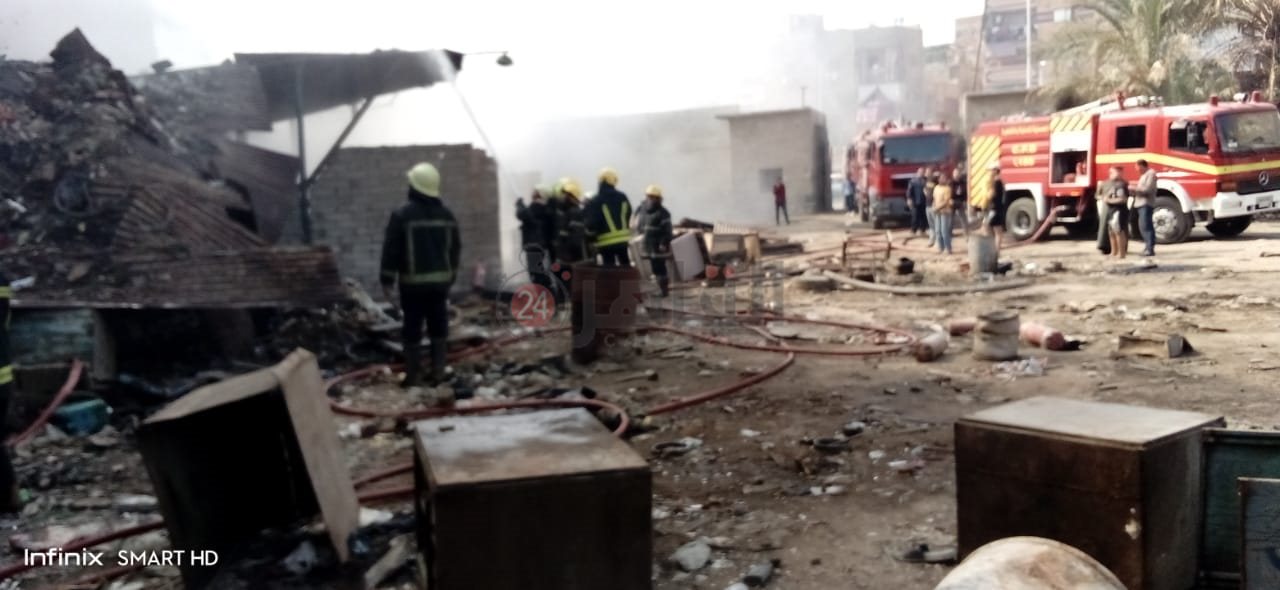 حريق منطقة مخلفات بالمطرية