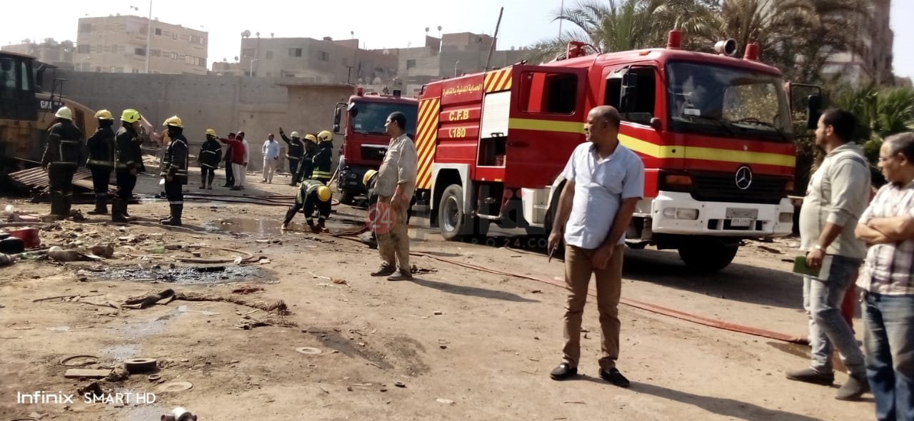 حريق منطقة مخلفات بالمطرية