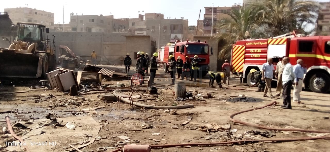 حريق منطقة مخلفات بالمطرية