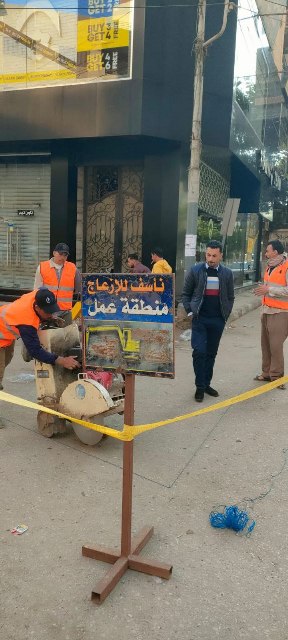 بدء تطوير شارعي القومية والأمن الغذائي 02