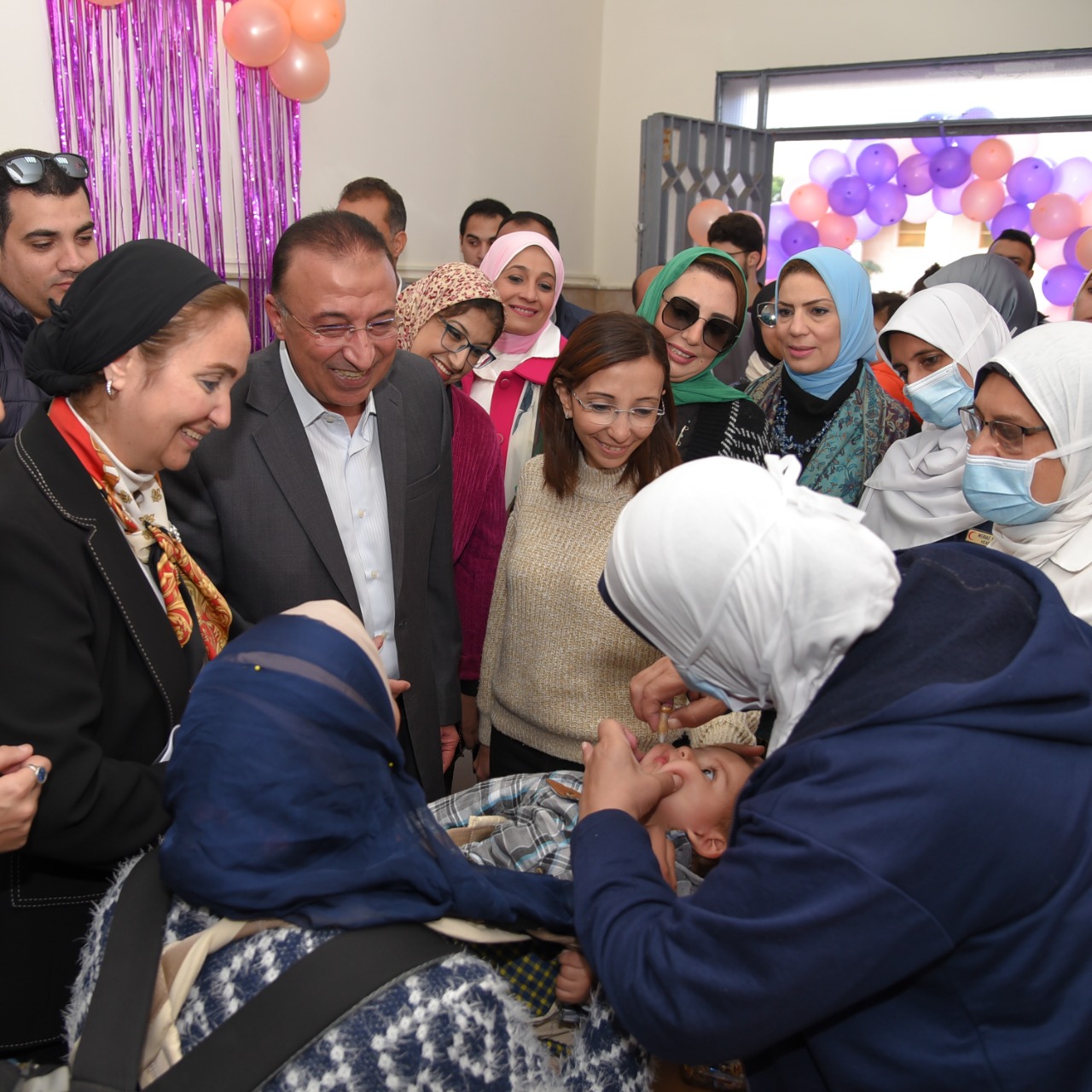 حملة التطعيم ضد شلل الأطفال بالإسكندرية 