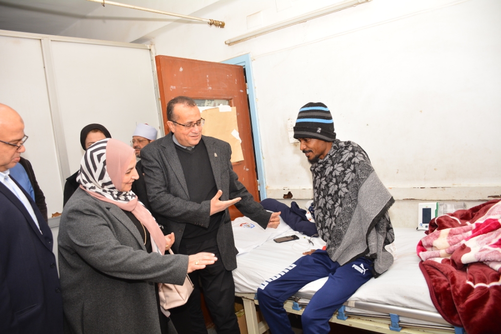 وفد الأزهر خلال لقاء زيارة الشاب السوداني