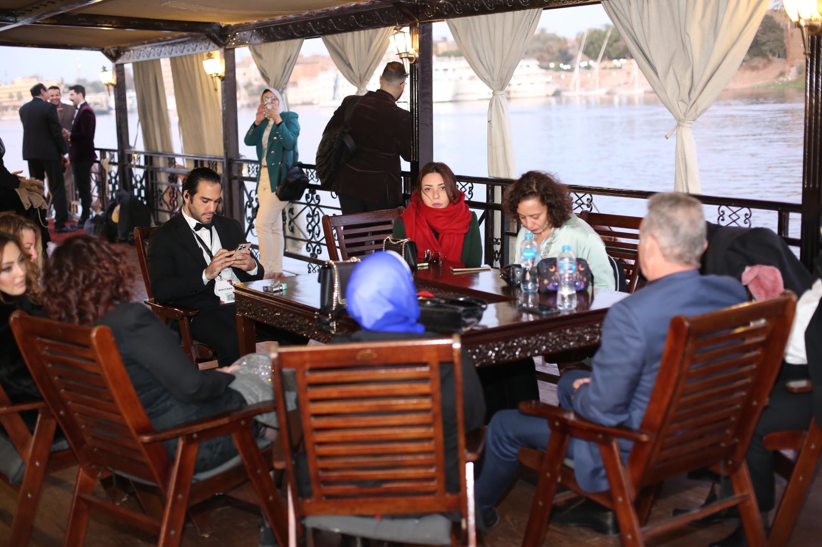 نجوم الفن على مركب مهرجان الأقصر للسينما الأفريقية قبل افتتاحه (8)