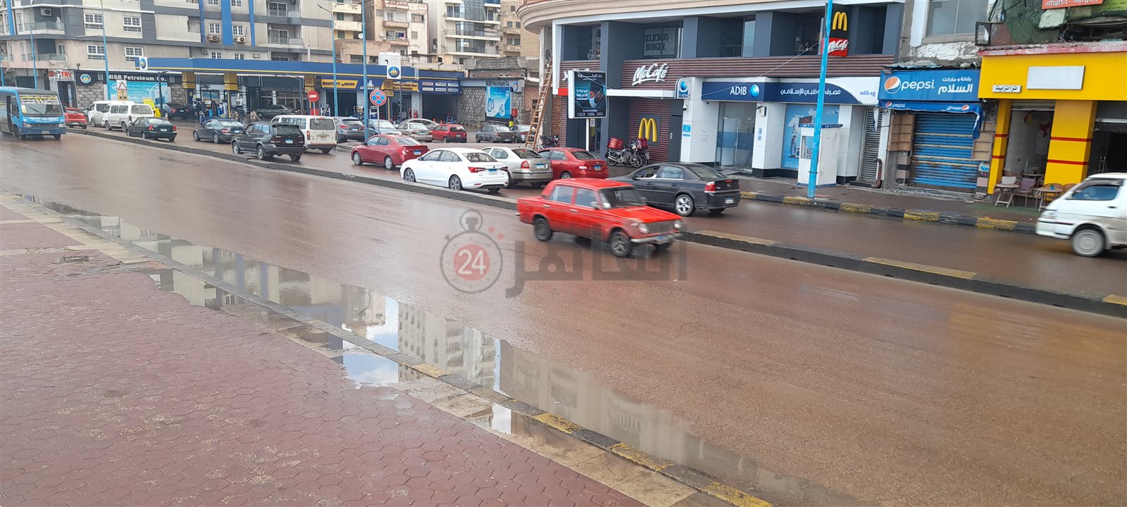 أمطار غزيرة في الإسكندرية