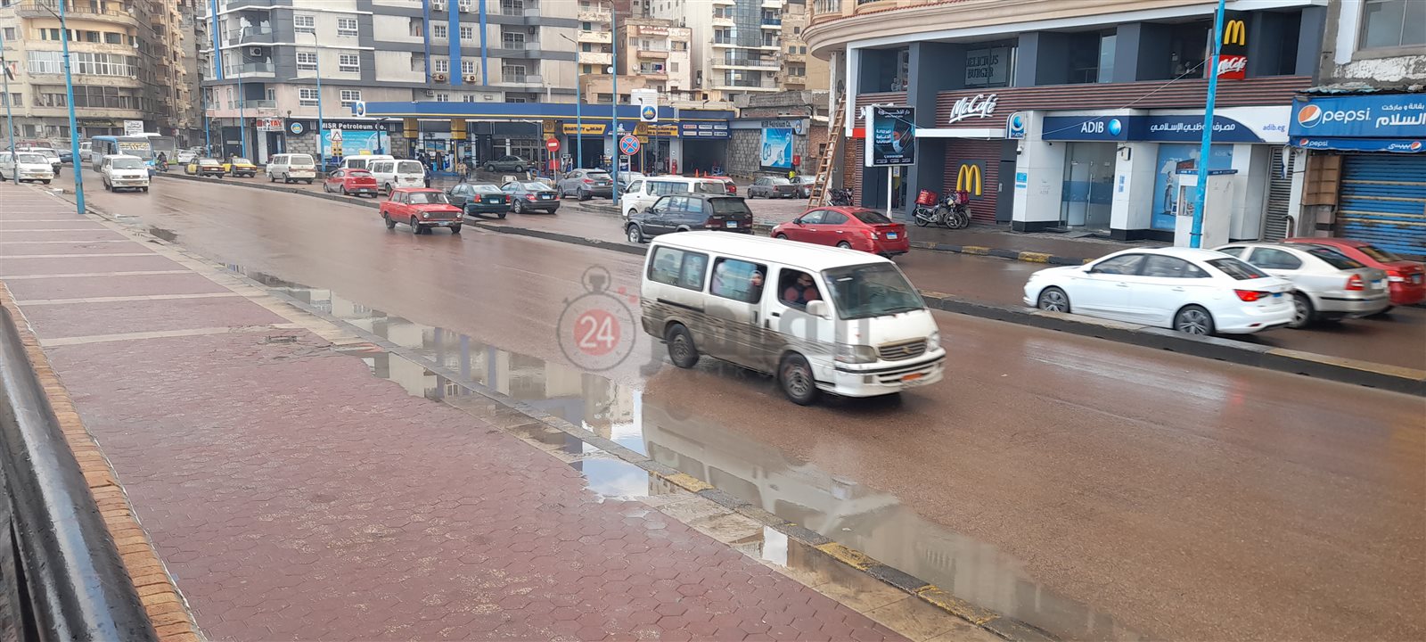 أمطار غزيرة في الإسكندرية