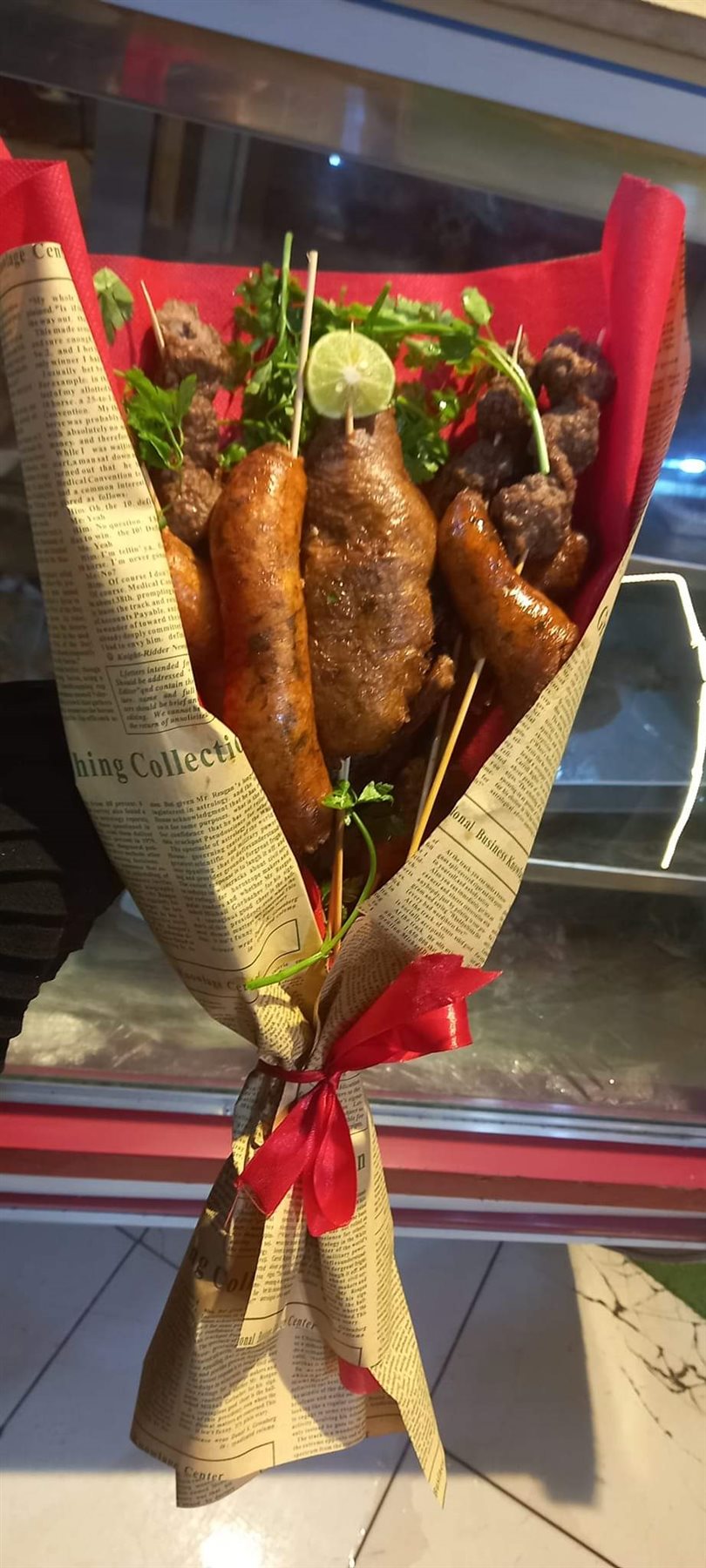 بوكيه الفلانتين المملوء بالبروتين