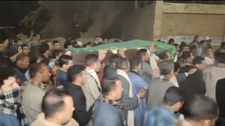تشييع جنازة معلم توفي داخل مدرسة بسوهاج 