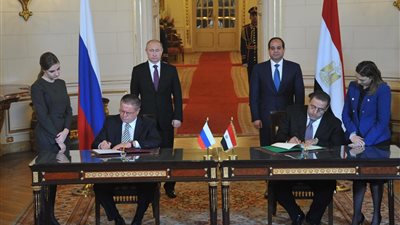 توقيع اتفاقية المحطة النووية بالضبعة بحضور السيسي وبوتين