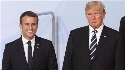 وسط توتر العلاقات.. دونالد ترامب يلتقي الرئيس الفرنسي
