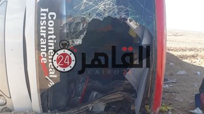 إصابة 34 سودانيا في انقلاب أتوبيس بالأقصر (صور)