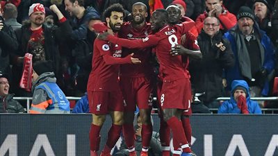 فرحة صلاح بعد هدف التقدم لليفربول في شباك ولفرهامبتون (فيديو)