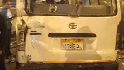 مصرع 8 أشخاص وإصابة آخرين فى تصادم سيارة ميكروباص بدمنهور (فيديو)