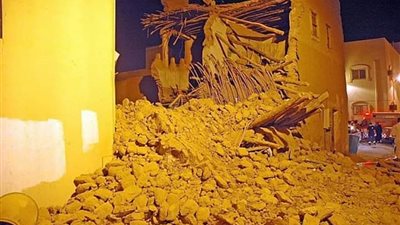 إصابه ربة منزل إثر انهيار منزل مكون من طابقين بطنطا