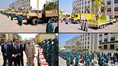 القوات المسلحة تنفذ عمليات التعقيم والتطهير لمحور صلاح سالم ووزارة التعاون الدولي