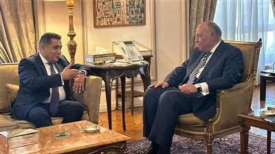 وزير الخارجية يستقبل وزير الدولة البريطاني للشرق الأوسط وشمال إفريقيا 