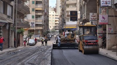 محافظ الإسكندرية: رصف 35 شارعًا بنطاق حي المنتزه ثان خلال خطة العام الجاري