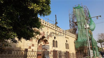 ننشر الصورة الأخيرة لـ مئذنة مسجد الغوري بعد فكها للترميم 