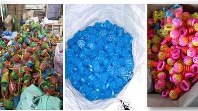 قبل العيد.. ضبط 34 طن ألعاب أطفال مجهولة المصدر بالشرقية