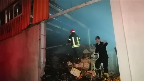 حريق بشركة تعبئة