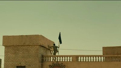 الكتيبة 101 الحلقة 16.. العناصر الإرهابية ترفع علمها على مبان في الشيخ زويد والطيران يتدخل