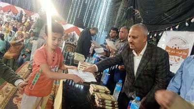وكيل وزارة الشباب والرياضة بالقليوبية يشهد تكريم 500 من حفظة القرآن الكريم بمركز شباب كفر منصور