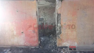 أول صور من حريق كنيسة الزاوية الحمراء.. النار حوّلت الطابق الأخير لرماد