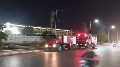 حريق في محطة تخزين القطارات بمنطقة المثلث بالسويس | صور