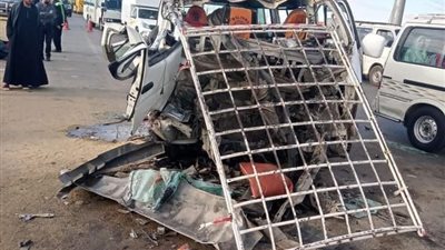 ماتوا صائمين.. حزن في بني سويف عقب وفاة 6 أشخاص في حادث تصادم ميكروباص وتريلا 