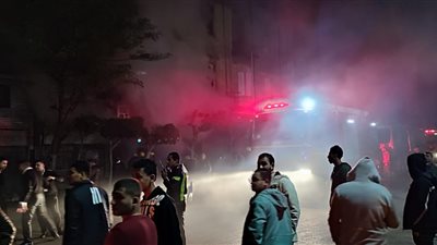 حريق هائل داخل ممر بشارع عدلي بمنطقة وسط البلد| صور