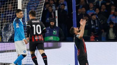 نتيجة مباراة ميلان ونابولي في دوري الأبطال.. الروسونيري يتقدم بهدف