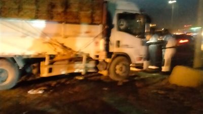 مصرع شخصين وإصابة آخر في حادث تصادم بالمنوفية