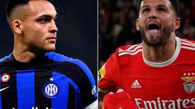 موعد مباراة إنتر ميلان ضد بنفيكا في دوري أبطال أوروبا