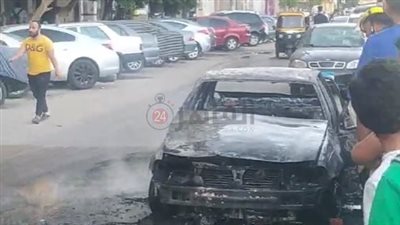 السيطرة على حريق سيارة ملاكي بحدائق القبة دون إصابات