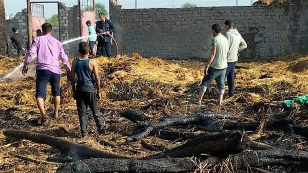 حريق داخل حظيرتين