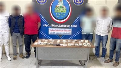 مخدرات بقيمة 320 ألف جنيه.. ضبط 6 عناصر إجرامية بالإسماعيلية