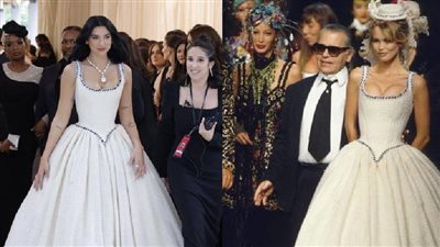 المغنية دوا ليبا ترتدي فستانًا من مقتنيات دار أزياء شانيل لعام 1992 في حفل Met Gala 2023