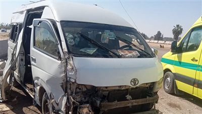 إصابة 7 أشخاص في حادث تصادم بطريق مفارق التحرير بالبحيرة