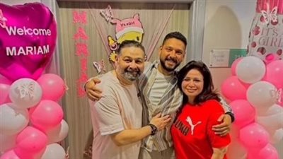 أمير شاهين يرزق بمولودته الأولى مريم 