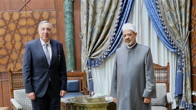 أحمد الطيب يستقبل رئيس المحكمة الدستورية بمقر مشيخة الأزهر